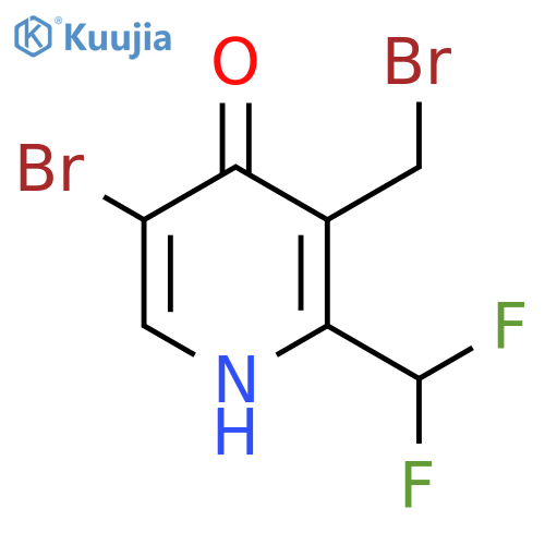 5-Bromo-3-(bromomethyl)-2-(difluoromethyl)-4-hydroxypyridine structure