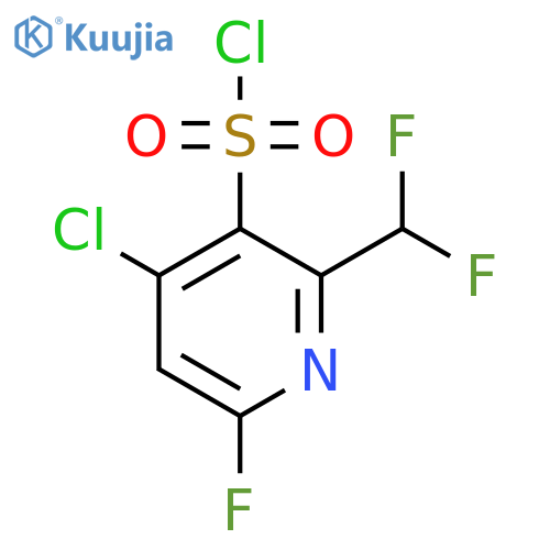 4-Chloro-2-(difluoromethyl)-6-fluoropyridine-3-sulfonyl chloride structure