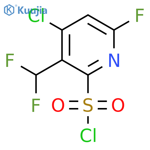4-Chloro-3-(difluoromethyl)-6-fluoropyridine-2-sulfonyl chloride structure