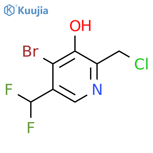 4-Bromo-2-(chloromethyl)-5-(difluoromethyl)-3-hydroxypyridine structure