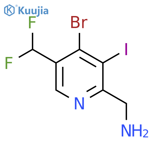 2-(Aminomethyl)-4-bromo-5-(difluoromethyl)-3-iodopyridine structure