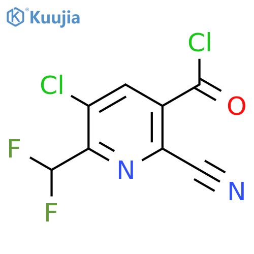3-Chloro-6-cyano-2-(difluoromethyl)pyridine-5-carbonyl chloride structure
