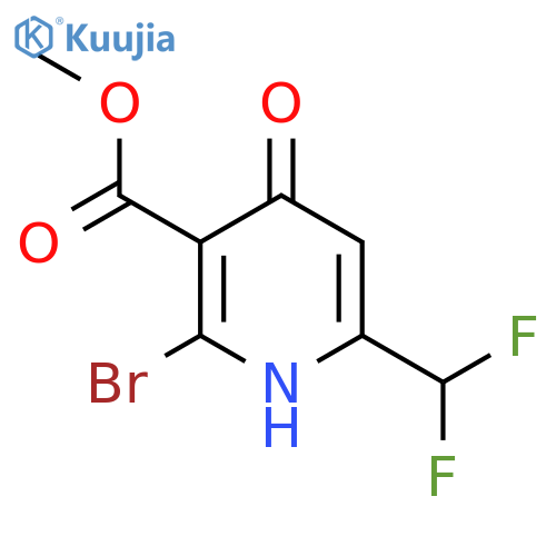 Methyl 2-bromo-6-(difluoromethyl)-4-hydroxypyridine-3-carboxylate structure