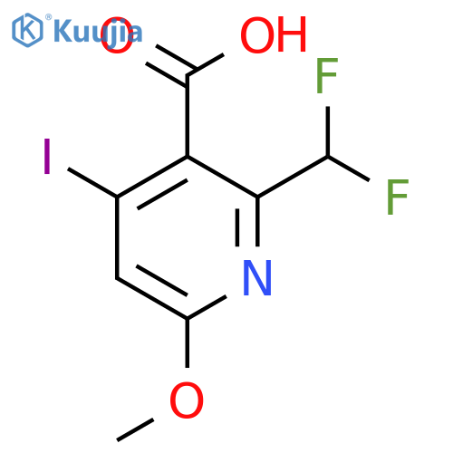 2-(Difluoromethyl)-4-iodo-6-methoxypyridine-3-carboxylic acid structure