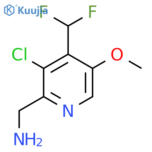 2-(Aminomethyl)-3-chloro-4-(difluoromethyl)-5-methoxypyridine structure