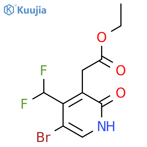 Ethyl 5-bromo-4-(difluoromethyl)-2-hydroxypyridine-3-acetate structure