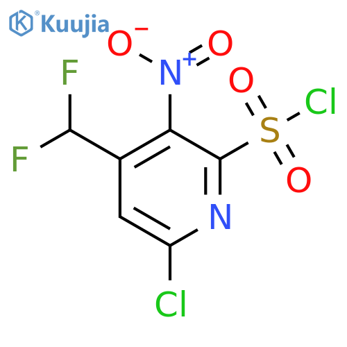 6-Chloro-4-(difluoromethyl)-3-nitropyridine-2-sulfonyl chloride structure