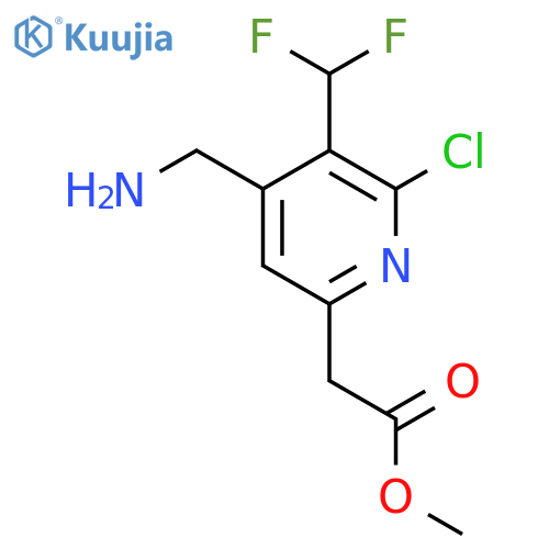 Methyl 4-(aminomethyl)-2-chloro-3-(difluoromethyl)pyridine-6-acetate structure