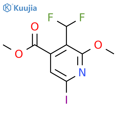 Methyl 3-(difluoromethyl)-6-iodo-2-methoxypyridine-4-carboxylate structure