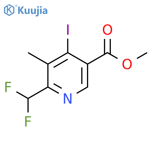 Methyl 2-(difluoromethyl)-4-iodo-3-methylpyridine-5-carboxylate structure