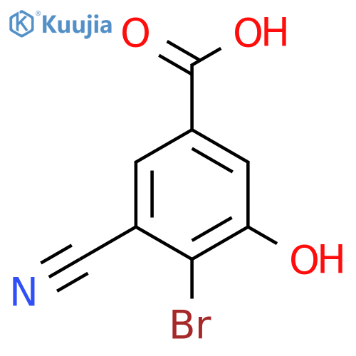 4-Bromo-3-cyano-5-hydroxybenzoic acid structure