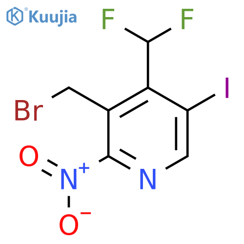 3-(Bromomethyl)-4-(difluoromethyl)-5-iodo-2-nitropyridine structure