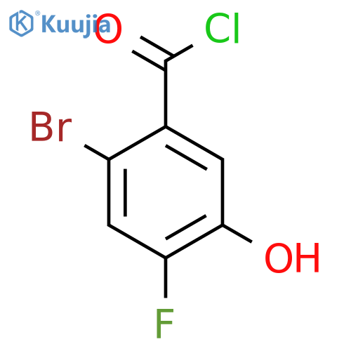 2-Bromo-4-fluoro-5-hydroxybenzoyl chloride structure