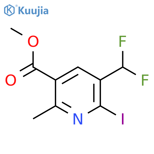 Methyl 3-(difluoromethyl)-2-iodo-6-methylpyridine-5-carboxylate structure