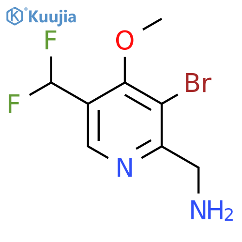 2-(Aminomethyl)-3-bromo-5-(difluoromethyl)-4-methoxypyridine structure