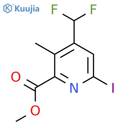 Methyl 4-(difluoromethyl)-6-iodo-3-methylpyridine-2-carboxylate structure