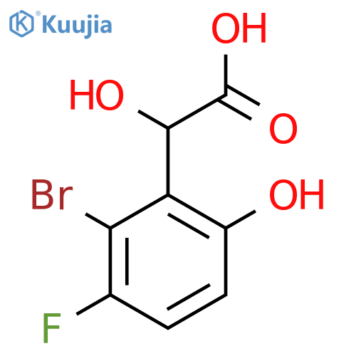 2-Bromo-3-fluoro-6-hydroxymandelic acid structure