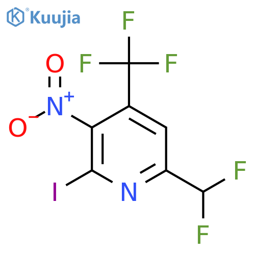6-(Difluoromethyl)-2-iodo-3-nitro-4-(trifluoromethyl)pyridine structure