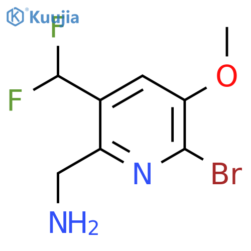 2-(Aminomethyl)-6-bromo-3-(difluoromethyl)-5-methoxypyridine structure