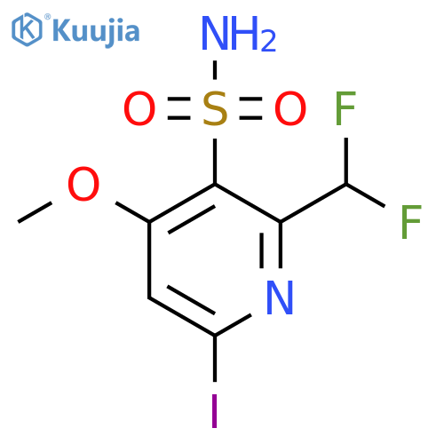 2-(Difluoromethyl)-6-iodo-4-methoxypyridine-3-sulfonamide structure