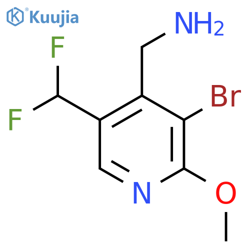4-(Aminomethyl)-3-bromo-5-(difluoromethyl)-2-methoxypyridine structure