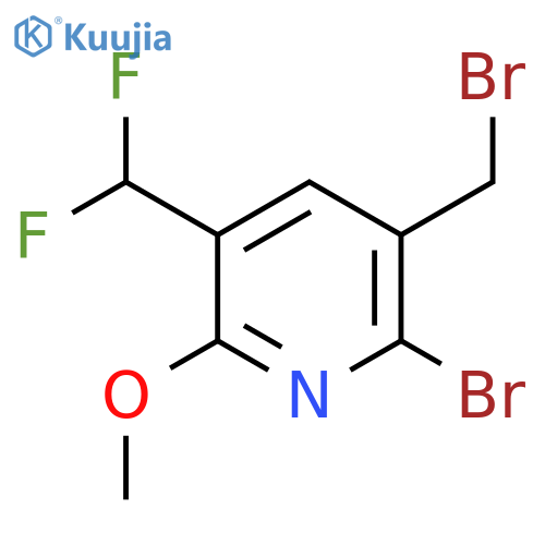 2-Bromo-3-(bromomethyl)-5-(difluoromethyl)-6-methoxypyridine structure