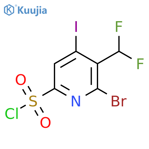 2-Bromo-3-(difluoromethyl)-4-iodopyridine-6-sulfonyl chloride structure