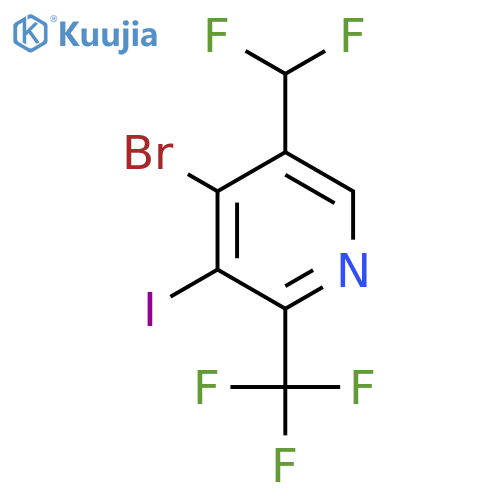 4-Bromo-5-(difluoromethyl)-3-iodo-2-(trifluoromethyl)pyridine structure