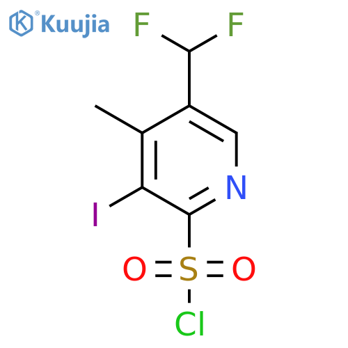 5-(Difluoromethyl)-3-iodo-4-methylpyridine-2-sulfonyl chloride structure