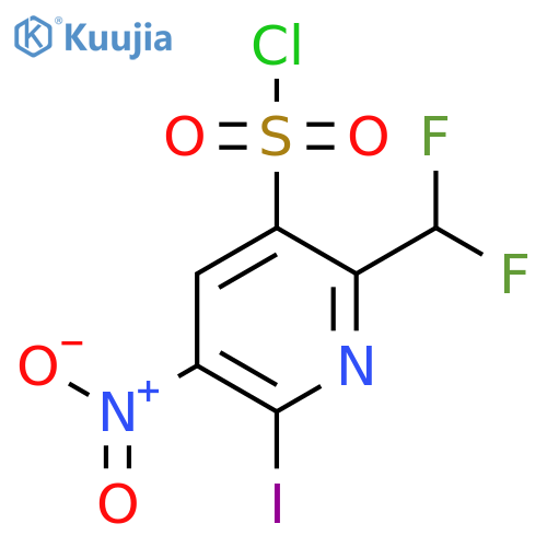 2-(Difluoromethyl)-6-iodo-5-nitropyridine-3-sulfonyl chloride structure