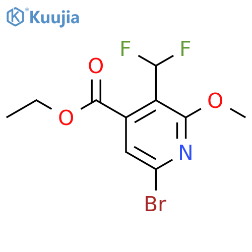 Ethyl 6-bromo-3-(difluoromethyl)-2-methoxypyridine-4-carboxylate structure