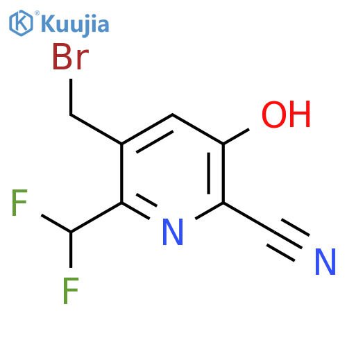 3-(Bromomethyl)-6-cyano-2-(difluoromethyl)-5-hydroxypyridine structure