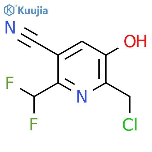2-(Chloromethyl)-5-cyano-6-(difluoromethyl)-3-hydroxypyridine structure