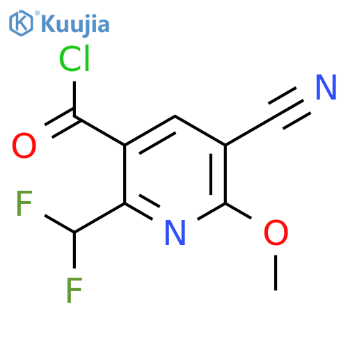 3-Cyano-6-(difluoromethyl)-2-methoxypyridine-5-carbonyl chloride structure