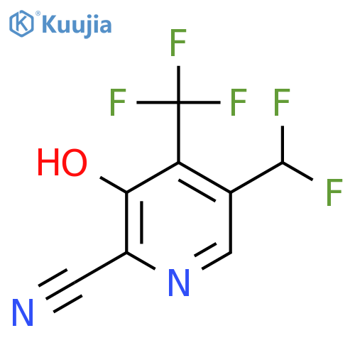 2-Cyano-5-(difluoromethyl)-3-hydroxy-4-(trifluoromethyl)pyridine structure