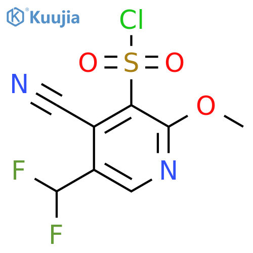 4-Cyano-5-(difluoromethyl)-2-methoxypyridine-3-sulfonyl chloride structure