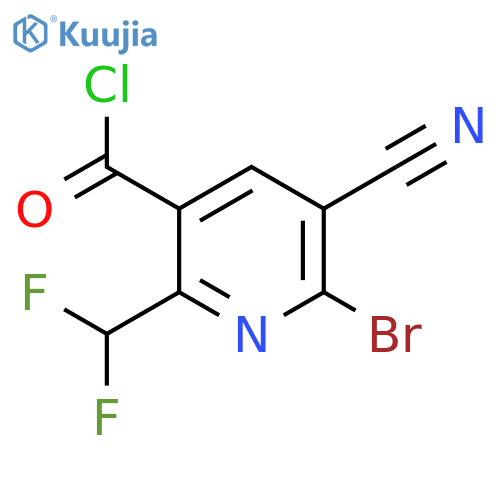 2-Bromo-3-cyano-6-(difluoromethyl)pyridine-5-carbonyl chloride structure