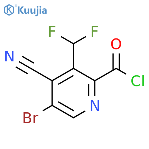 5-Bromo-4-cyano-3-(difluoromethyl)pyridine-2-carbonyl chloride structure