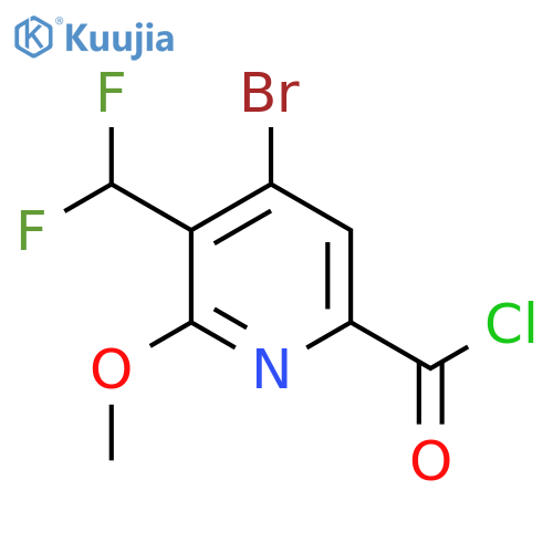 4-Bromo-3-(difluoromethyl)-2-methoxypyridine-6-carbonyl chloride structure