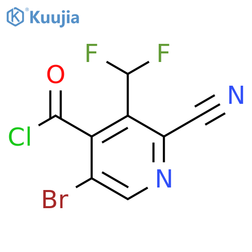 5-Bromo-2-cyano-3-(difluoromethyl)pyridine-4-carbonyl chloride structure