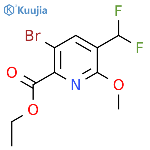 Ethyl 3-bromo-5-(difluoromethyl)-6-methoxypyridine-2-carboxylate structure
