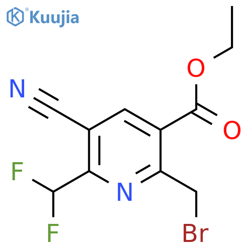 Ethyl 2-(bromomethyl)-5-cyano-6-(difluoromethyl)pyridine-3-carboxylate structure