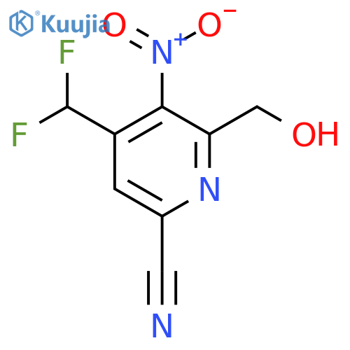 6-Cyano-4-(difluoromethyl)-3-nitropyridine-2-methanol structure