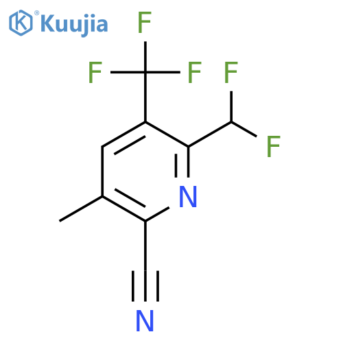 2-Cyano-6-(difluoromethyl)-3-methyl-5-(trifluoromethyl)pyridine structure