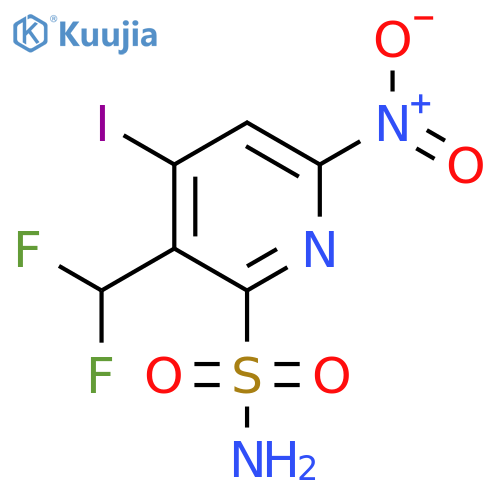 3-(Difluoromethyl)-4-iodo-6-nitropyridine-2-sulfonamide structure