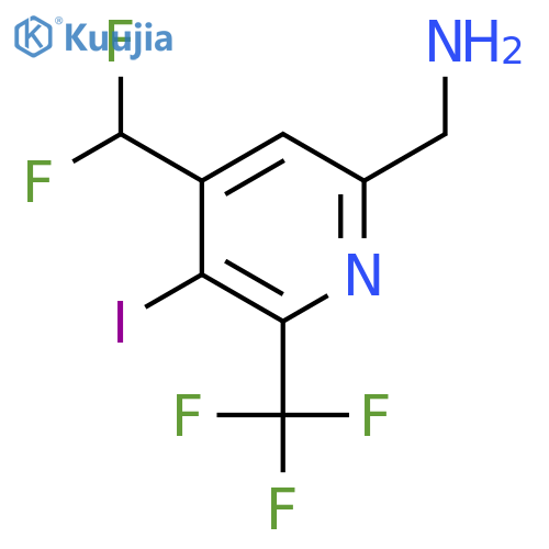 6-(Aminomethyl)-4-(difluoromethyl)-3-iodo-2-(trifluoromethyl)pyridine structure