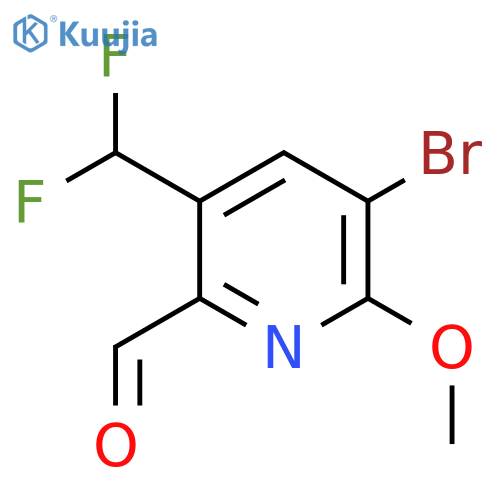 3-Bromo-5-(difluoromethyl)-2-methoxypyridine-6-carboxaldehyde structure