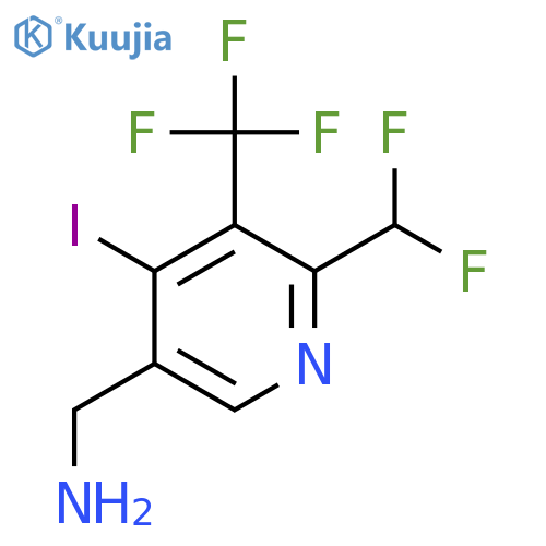 5-(Aminomethyl)-2-(difluoromethyl)-4-iodo-3-(trifluoromethyl)pyridine structure