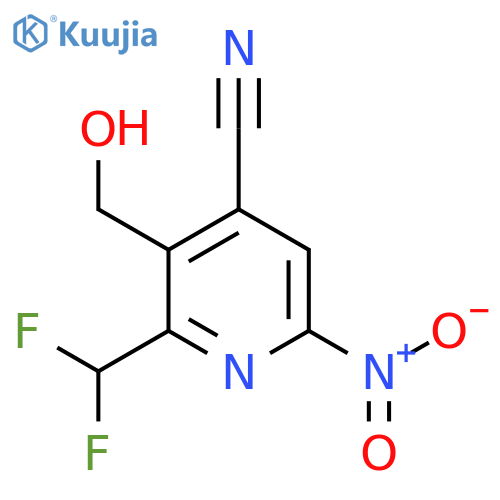 4-Cyano-2-(difluoromethyl)-6-nitropyridine-3-methanol structure