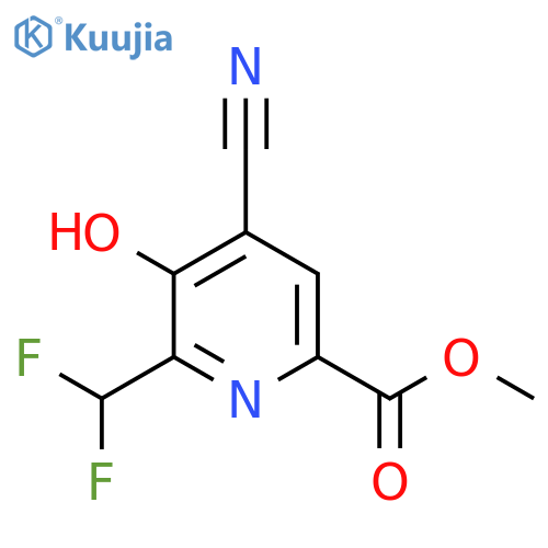 Methyl 4-cyano-2-(difluoromethyl)-3-hydroxypyridine-6-carboxylate structure